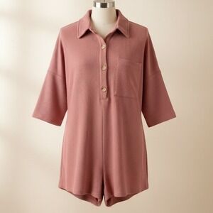 Sabo Milena Dusty Rose Knit Romper Playsuit Size XS